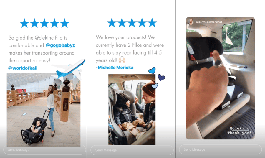 Using Customer Reviews in Instagram Stories