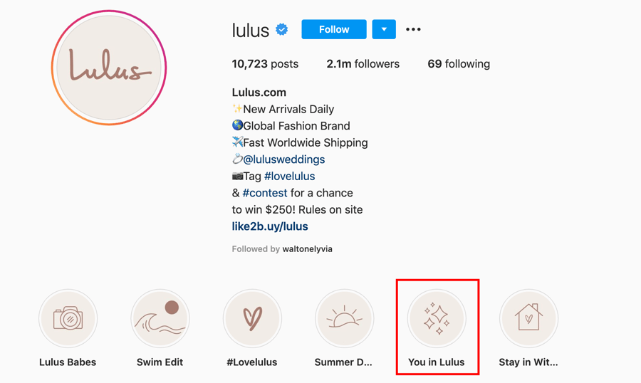 Lulus encourages User Generated Content