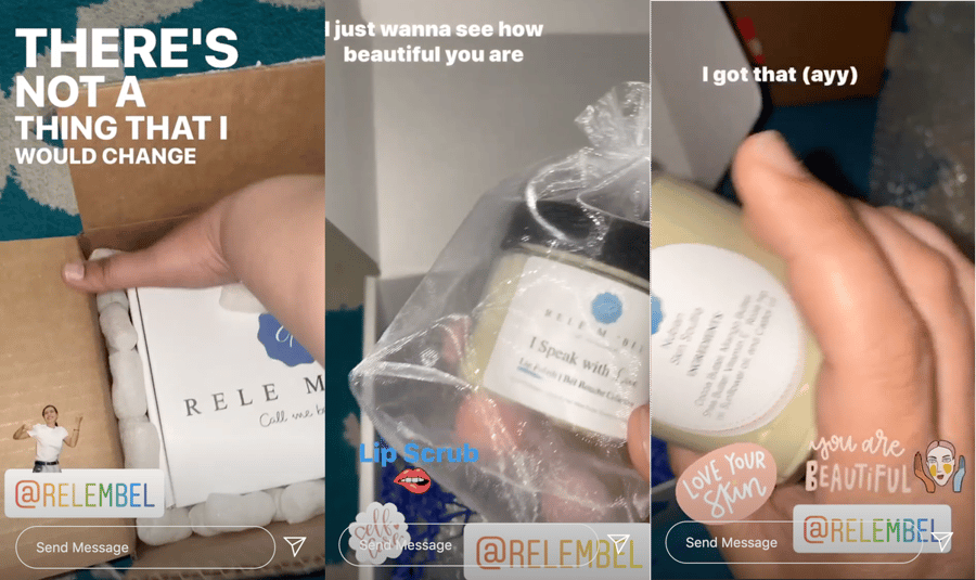 Unboxing on Instagram