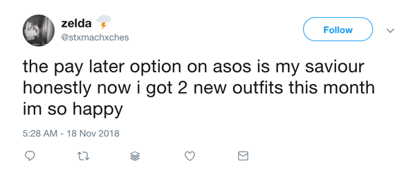 ASOS Twitter Comment 2