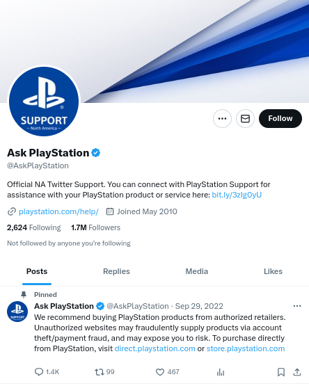 Ask Playstation Twitter X Account