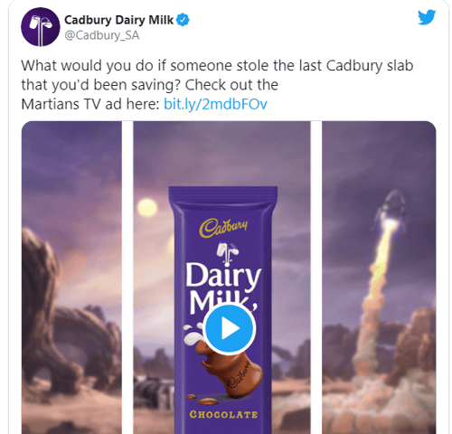 Cadbury tweet