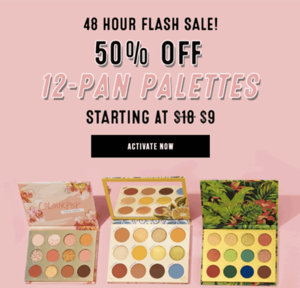 Colourpop flash sale