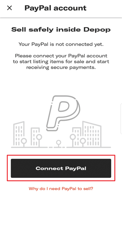 Depop App Connect Paypal