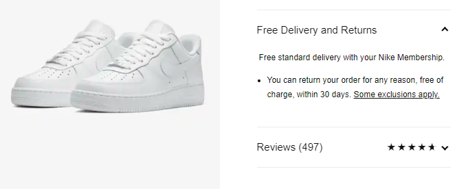 White Nikie Shoes Free Delivery and Returns