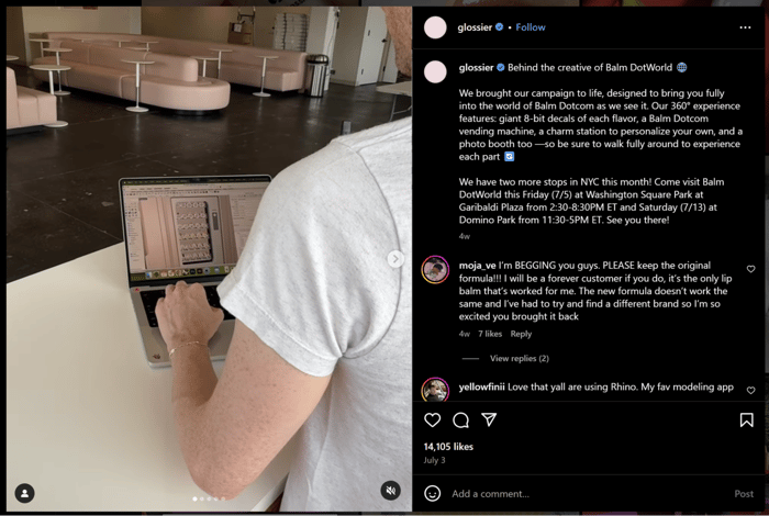 Glossier on Instagram