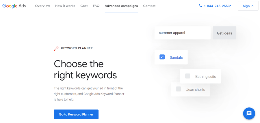 Google Keyword Planner