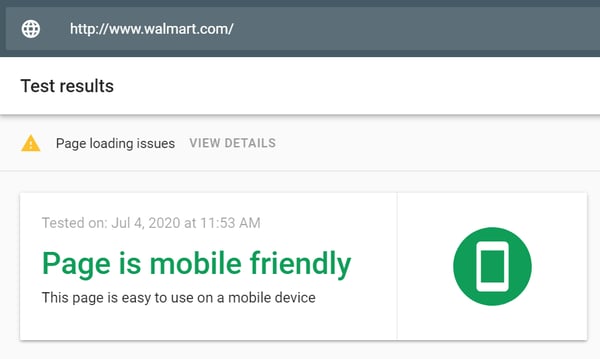 Google Mobile Friendly Test