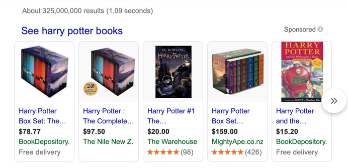 Harry Potter PPC Ads