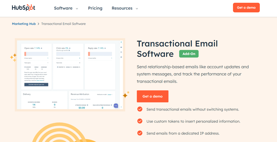 HubSpot Transactional Email Software