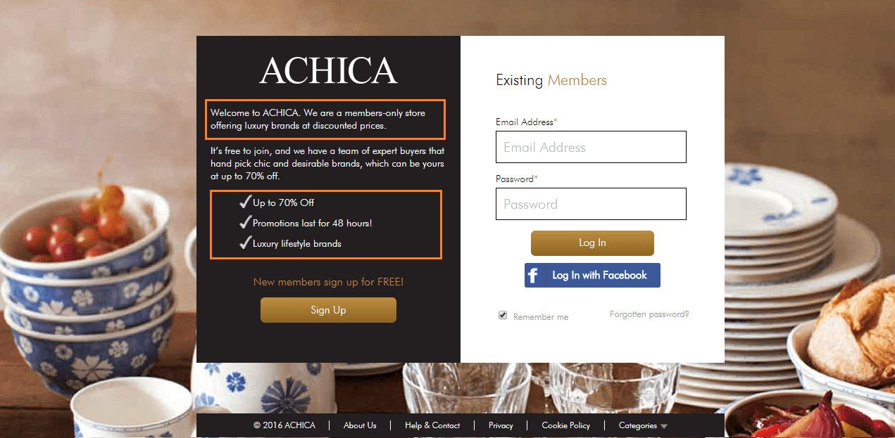 Achica Website Screenshot