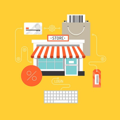 Online Shopping Flat Illustration Concept