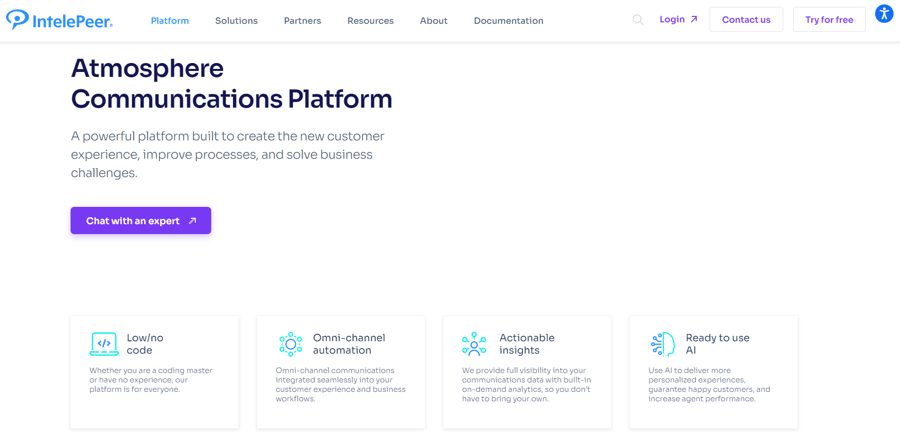 IntelePeer Atmosphere Platform