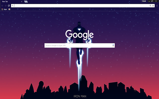 Iron Man Material Design Chrome theme