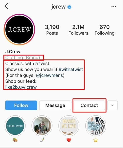 J Crew Instagram