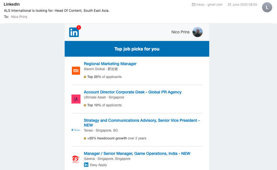 LinkedIn Email Subject Lines