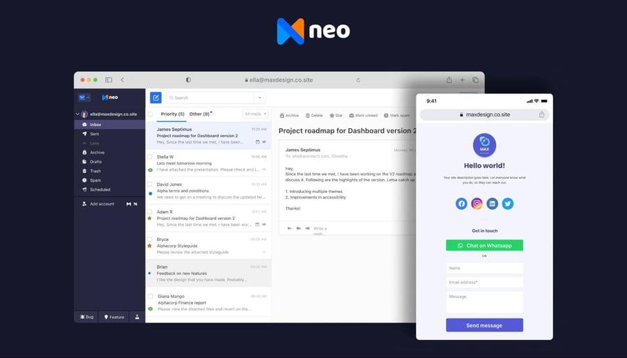 Neo email hosting service