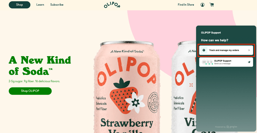 Olipop website
