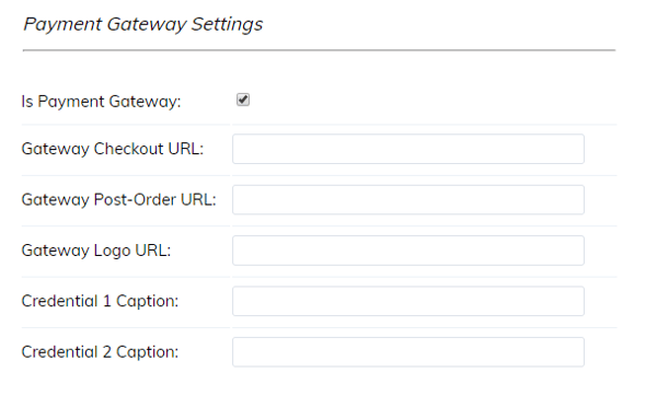 Payment Gateway Settings