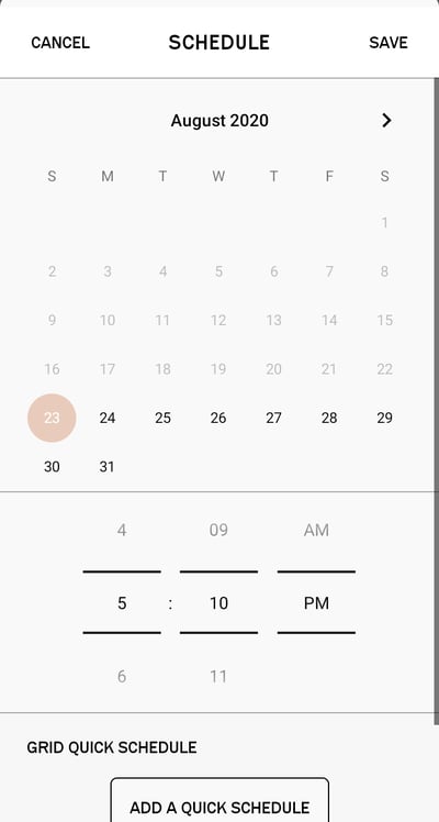 Planoly Schedule Calendar