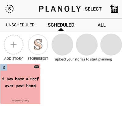 Planoly Scheduled Posts