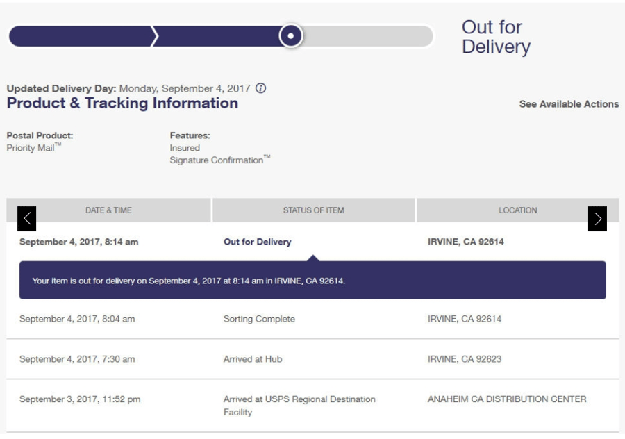 Real time shipping tracking