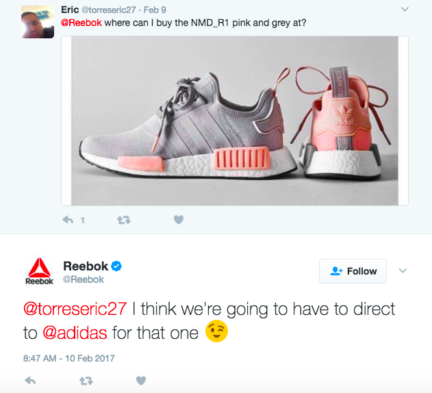 Reebok Tweet