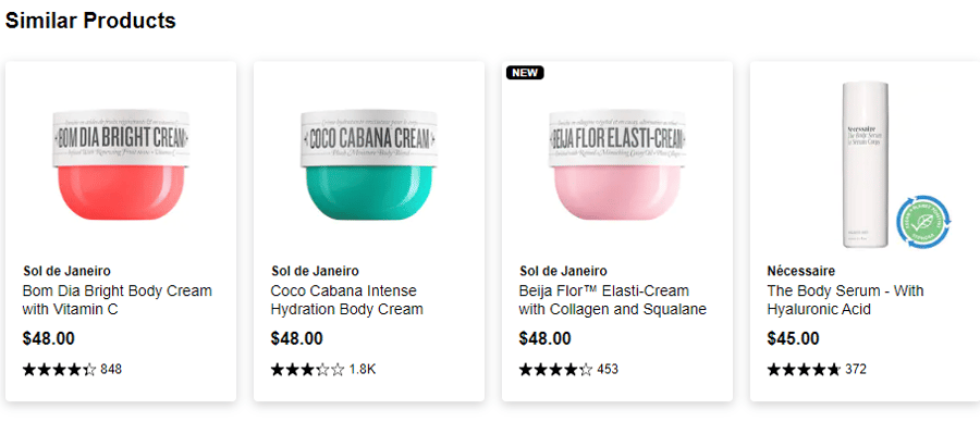 Sephora similar products