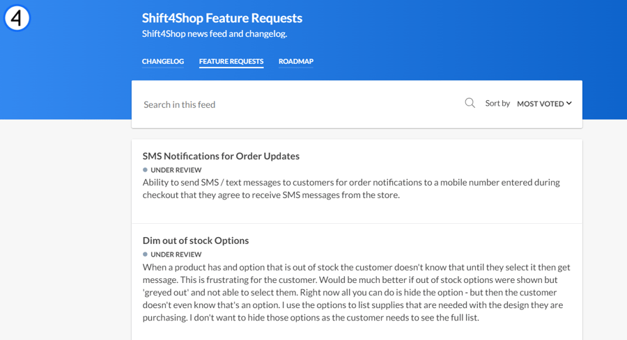 Shift4Shop Feature Requests