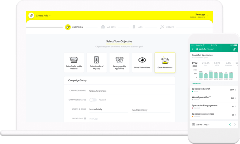 Snapchat Ads manager