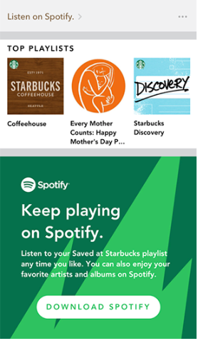 Starbucks and Spotify App Integration