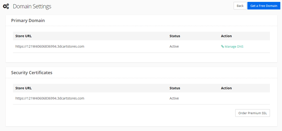 Step 6 Domain Settings