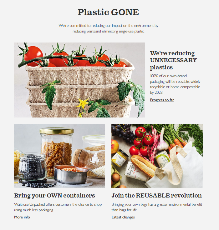 Waitrose eco-friendly packaging