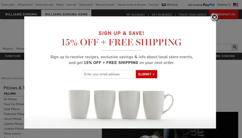 Williams Sonoma Incentive