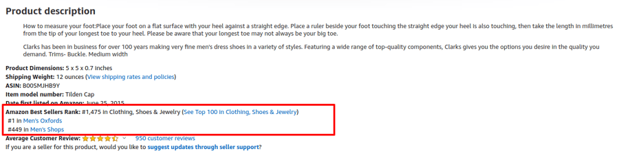 amazon shoe product description