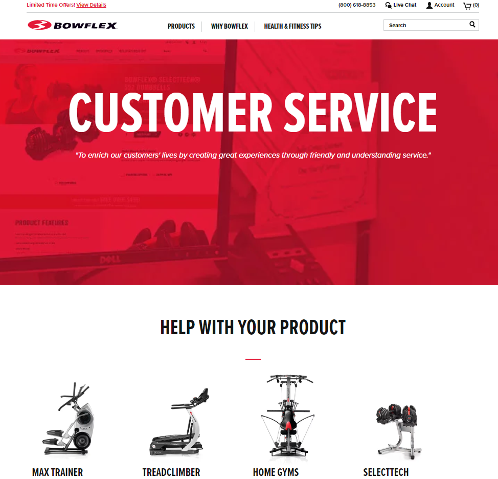 bowflex-customer-service-website