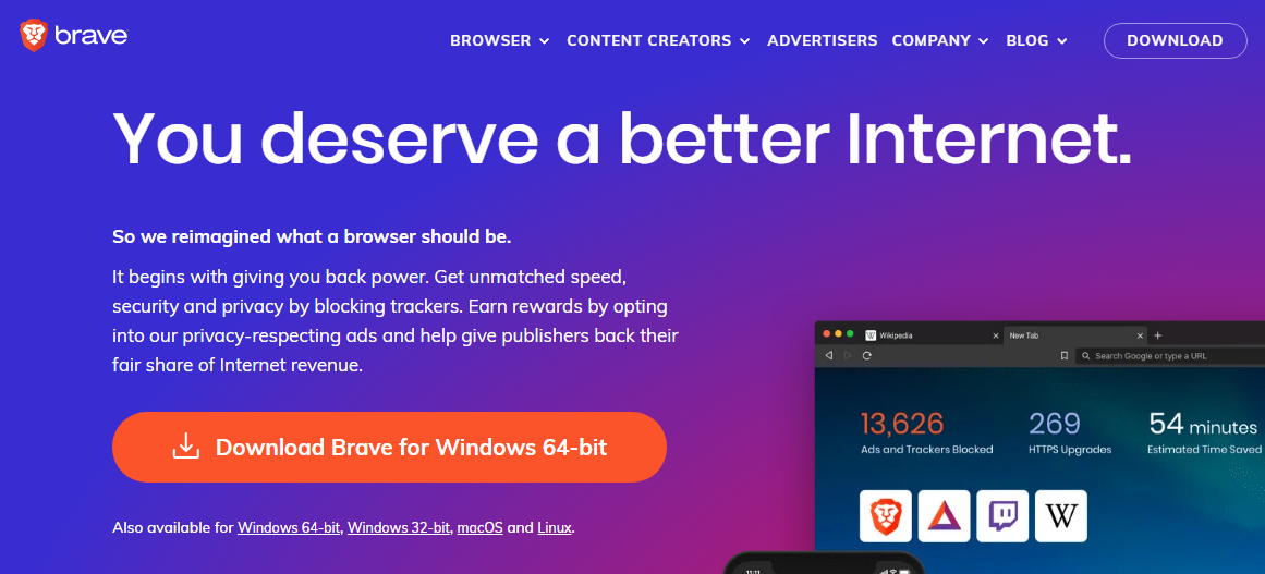 The browser could