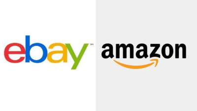 eBay and Amazon Logos