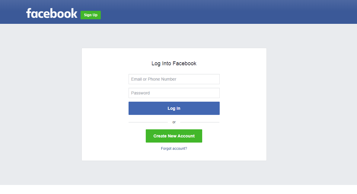 facebook-login-page