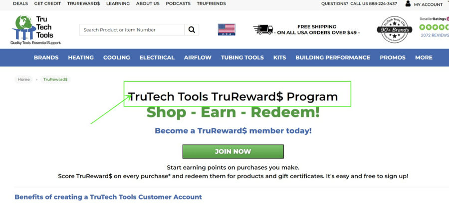 TruTech Tools website