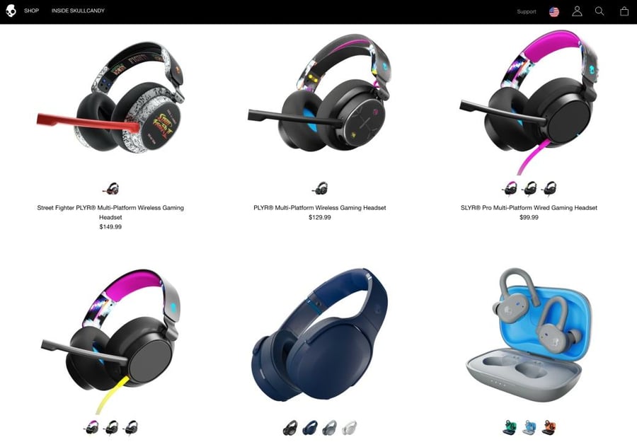 Skullcandy headphones product photos