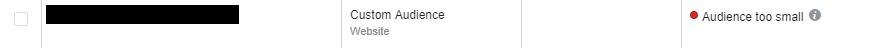 Facebook Custom Audience Too Small