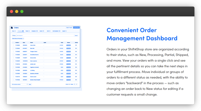 Shift4Shop Order Management Dashboard