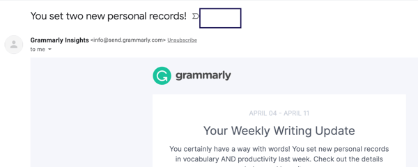 grammarly email subject line
