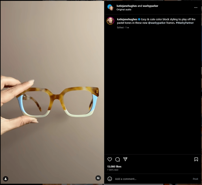 Warby Parker Instagram video