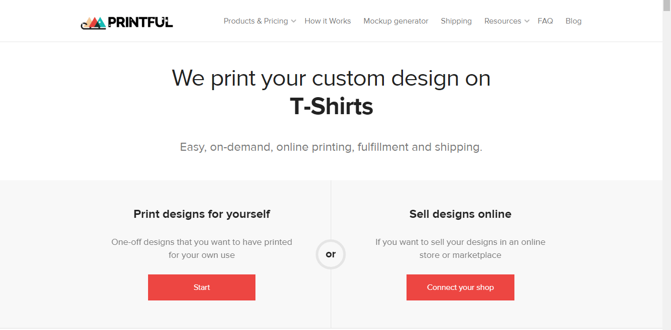 t shirt print on demand services