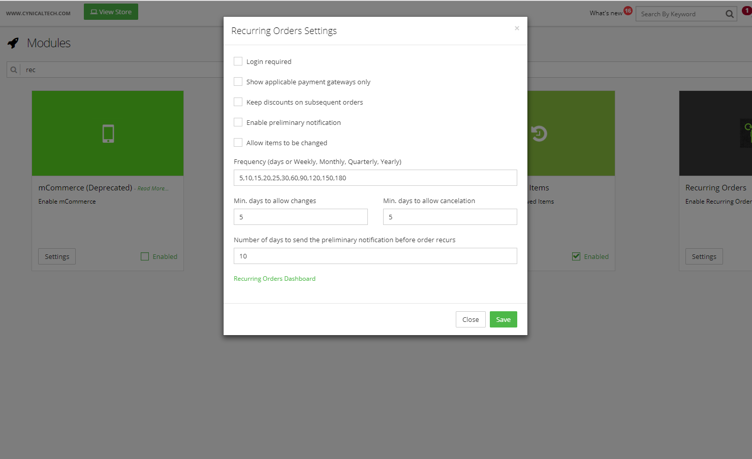 recurring-orders-settings