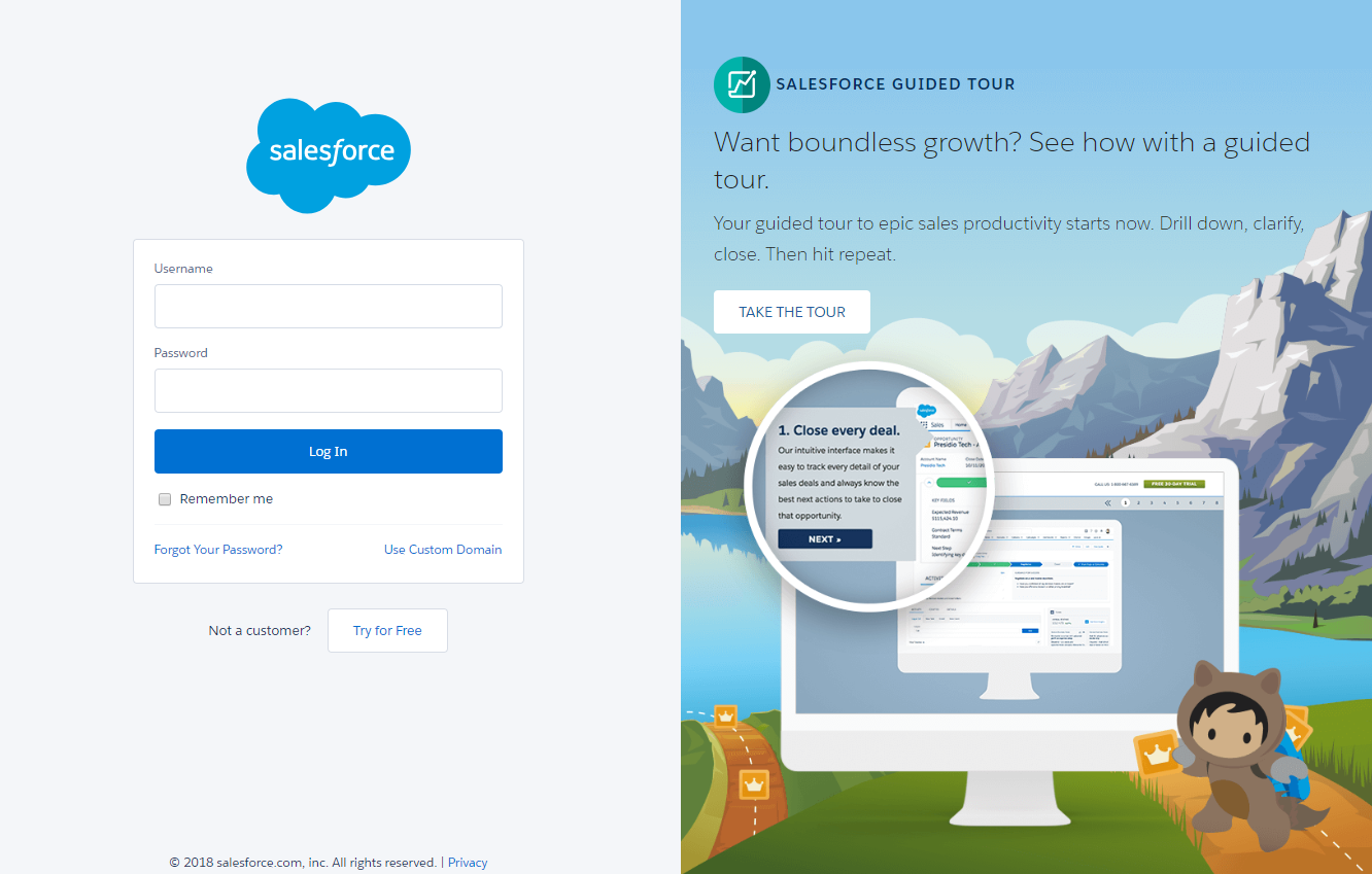 salesforce-login-page