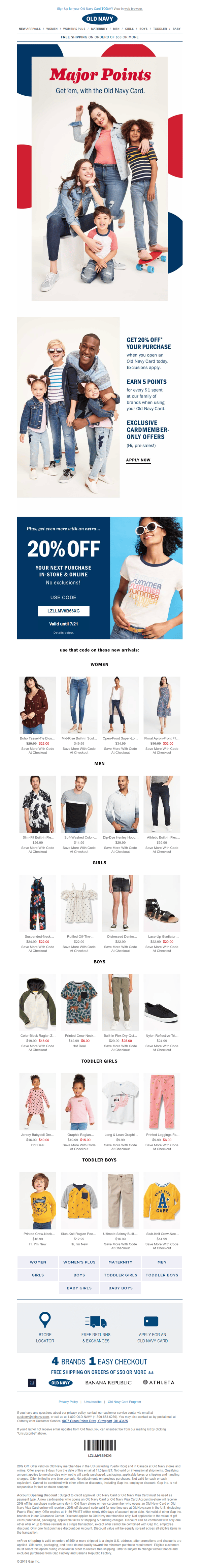 Old Navy Discount Email