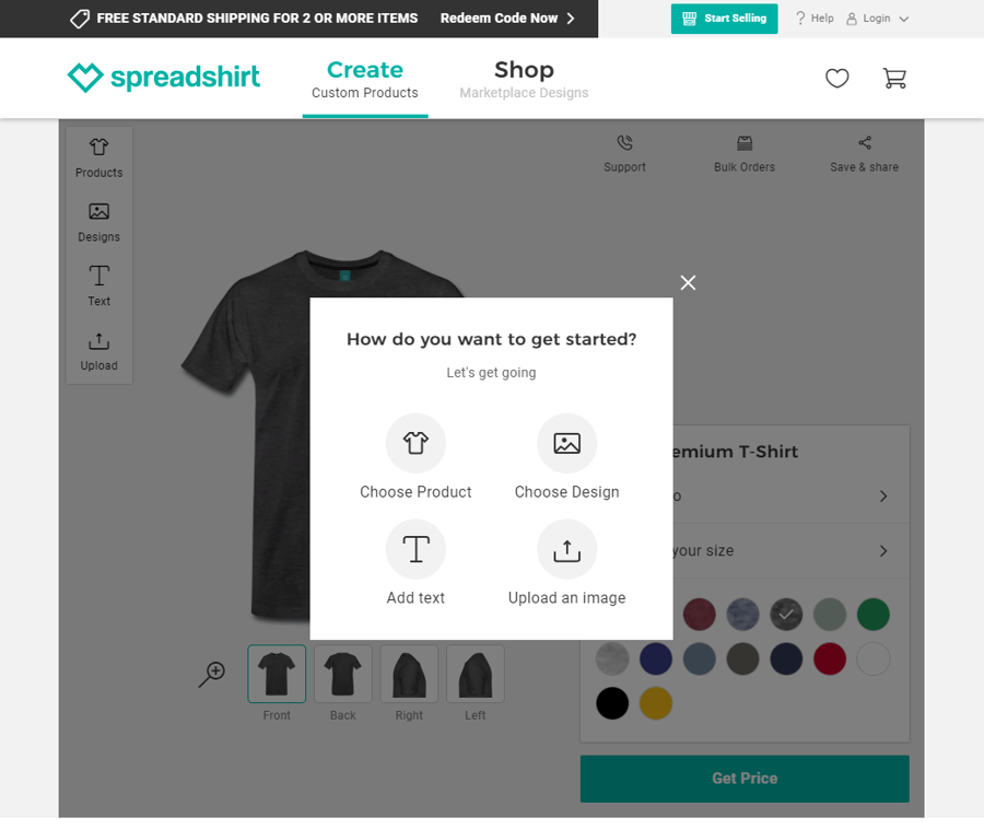 teespring or spreadshirt